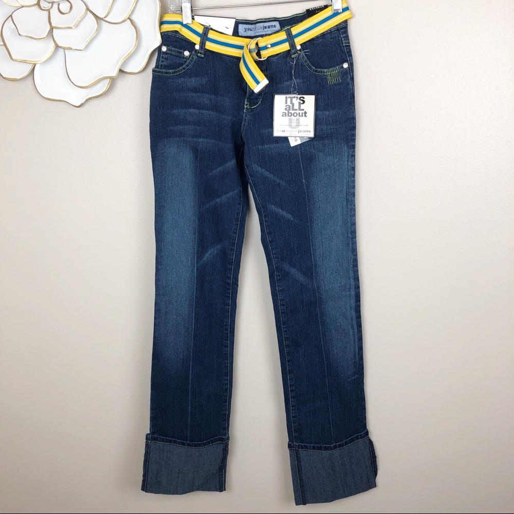 Younique Multifunktional cuffed jeans with belt